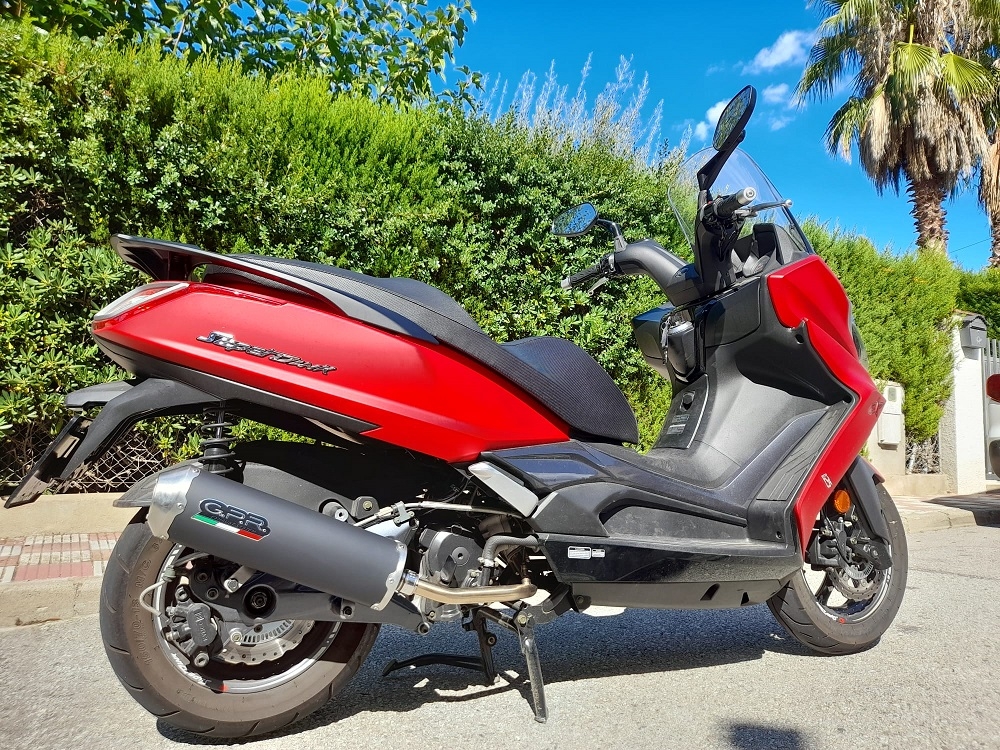 Escape compatible con Kymco Downtown 125 2021-2023, Evo4 Road, Escape completo homologado y legal,con catalizador incluido db killer extraíble 