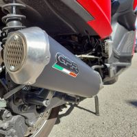 Escape compatible con Kymco Downtown 125 2021-2023, Evo4 Road, Escape completo homologado y legal,con catalizador incluido db killer extraíble 