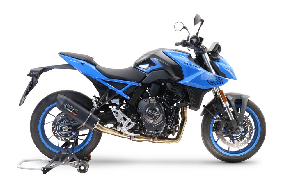 Escape compatible con Suzuki Gsx-8S 2022-2024, Furore Evo4 Nero, Escape completo homologado y legal,con catalizador incluido db killer extraíble 