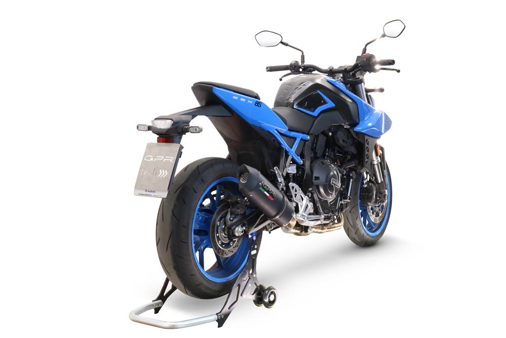 Escape compatible con Suzuki Gsx-8S 2022-2024, Furore Evo4 Nero, Escape completo homologado y legal,con catalizador incluido db killer extraíble 