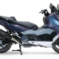 GPR escape compatible con  Sym Maxsym TL 508 2021-2024, New Grand Prix Evo Black Titanium, Escape legal, homologado, silenciador con db killer desmontable y tubo de conexión específico 