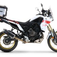 Baúl en aluminio color plata, incluye portaequipajes específico de aluminio y placa especifica de acero. Baúl GPR TECH compatible con  Yamaha Tenere 700 2019/2020 e4