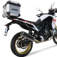 Baúl en aluminio color plata, incluye portaequipajes específico de aluminio y placa especifica de acero. Baúl GPR TECH compatible con  Yamaha Tenere 700 2021/2024 e5