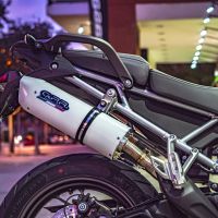 GPR escape compatible con  Triumph Tiger 900 2020-2023, Albus Evo4, Escape legal, homologado, silenciador con db killer desmontable y tubo de conexión específico 