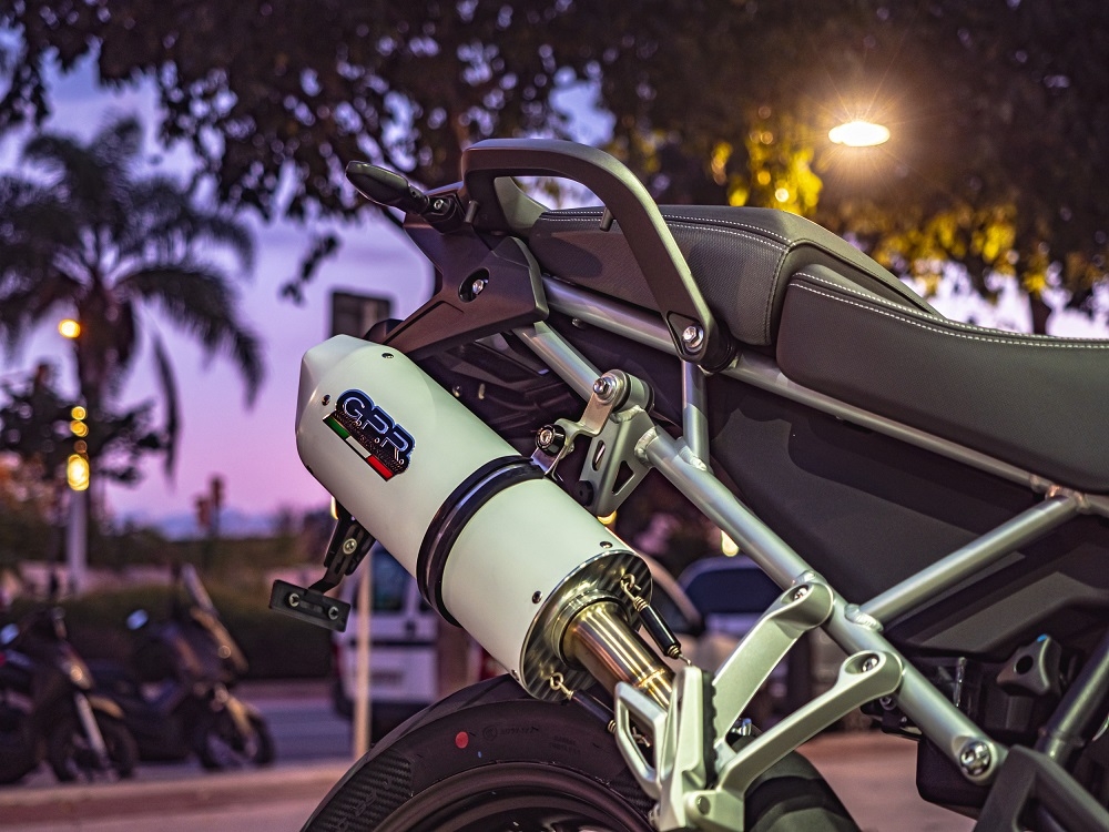 GPR escape compatible con  Triumph Tiger 900 2020-2023, Albus Evo4, Escape legal, homologado, silenciador con db killer desmontable y tubo de conexión específico 