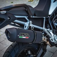 Escape compatible con Triumph Tiger 850 2020-2024, Furore Evo4 Nero, Escape legal, homologado, silenciador con db killer desmontable y tubo de conexión específico 