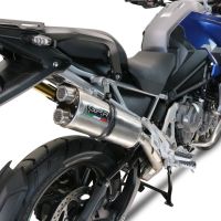 GPR escape compatible con  Triumph Tiger 1200 Gt - Rally 2022-2024, Dual Inox, Escape legal, homologado, silenciador con db killer desmontable y tubo de conexión específico 