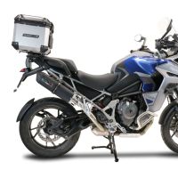 GPR escape compatible con  Triumph Tiger 1200 Gt - Rally 2022-2024, Furore Evo4 Nero, Escape legal, homologado, silenciador con db killer desmontable y tubo de conexión específico 