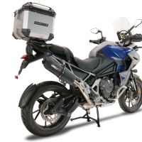 GPR escape compatible con  Triumph Tiger 1200 Gt - Rally 2022-2024, Furore Evo4 Nero, Escape legal, homologado, silenciador con db killer desmontable y tubo de conexión específico 