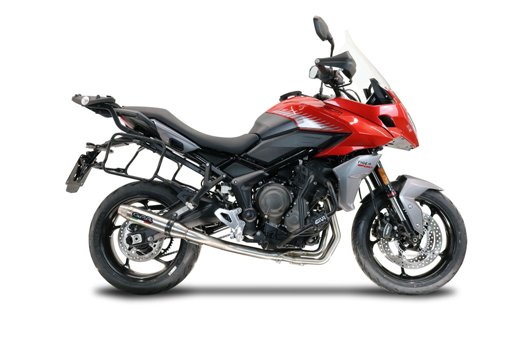 Escape compatible con Triumph Trident 660 2021-2024, Deeptone Inox, Escape completo racing, incluyendo colector y db killer desmontable, sin homologación 
