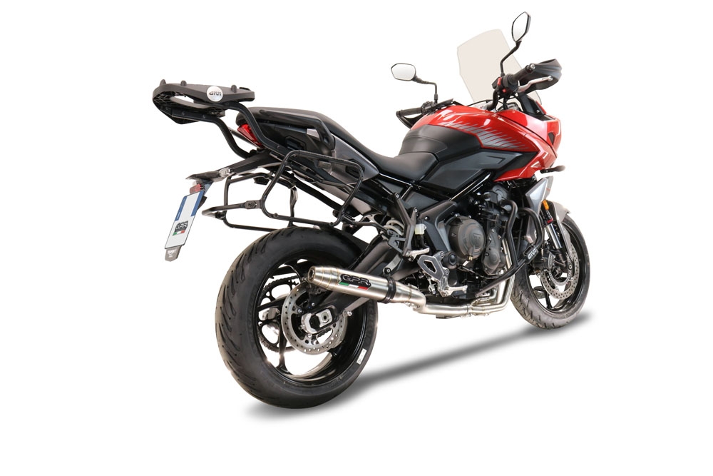 Escape compatible con Triumph Trident 660 2021-2024, Deeptone Inox, Escape completo racing, incluyendo colector y db killer desmontable, sin homologación 