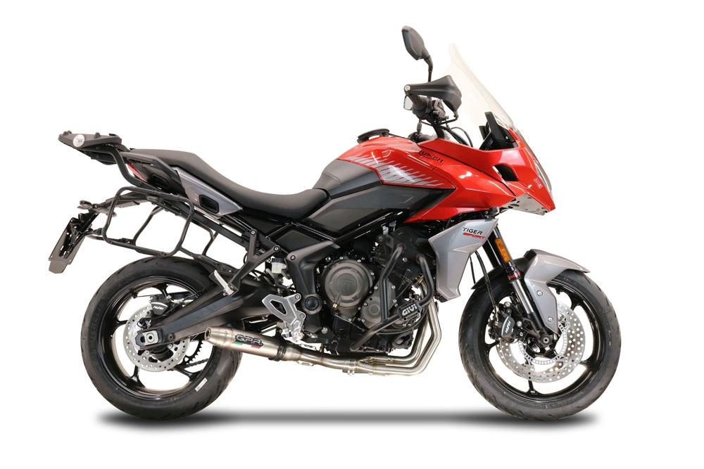 Escape compatible con Triumph Trident 660 2021-2024, Deeptone Inox, Escape completo racing, incluyendo colector y db killer desmontable, sin homologación 