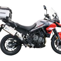 Baúl en aluminio color plata con placa específica incluida Baúl GPR TECH compatible con  Triumph Tiger 850 Sport 2020/2024 e5