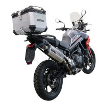 Baúl en aluminio color plata con placa específica incluida Baúl GPR TECH compatible con  Triumph Tiger 900 2020/2023 e5