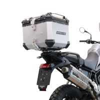 Baúl en aluminio color plata con placa específica incluida Baúl GPR TECH compatible con  Triumph Tiger 900 2020/2023 e5