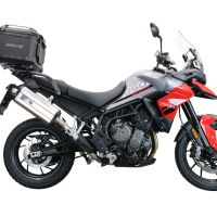 Baúl en aluminio, color negro con placa específica incluida Baúl GPR TECH compatible con  Triumph Tiger 850 Sport 2020/2024 e5