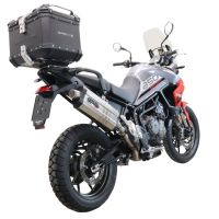 Baúl en aluminio, color negro con placa específica incluida Baúl GPR TECH compatible con  Triumph Tiger 850 Sport 2020/2024 e5