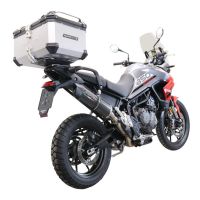 Baúl en aluminio color plata con placa específica incluida Baúl GPR TECH compatible con  Triumph Tiger 900 2020/2023 e5
