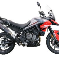 Escape compatible con Triumph Tiger 850 2020-2024, Furore Evo4 Nero, Escape legal, homologado, silenciador con db killer desmontable y tubo de conexión específico 