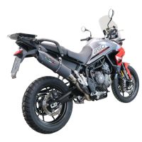 Escape compatible con Triumph Tiger 850 2020-2024, Furore Evo4 Nero, Escape legal, homologado, silenciador con db killer desmontable y tubo de conexión específico 