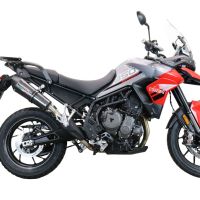 Escape compatible con Triumph Tiger 850 2020-2024, GP Evo4 Poppy, Escape legal, homologado, silenciador con db killer desmontable y tubo de conexión específico 