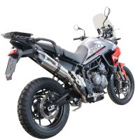 Escape compatible con Triumph Tiger 850 2020-2024, GP Evo4 Titanium, Escape legal, homologado, silenciador con db killer desmontable y tubo de conexión específico 