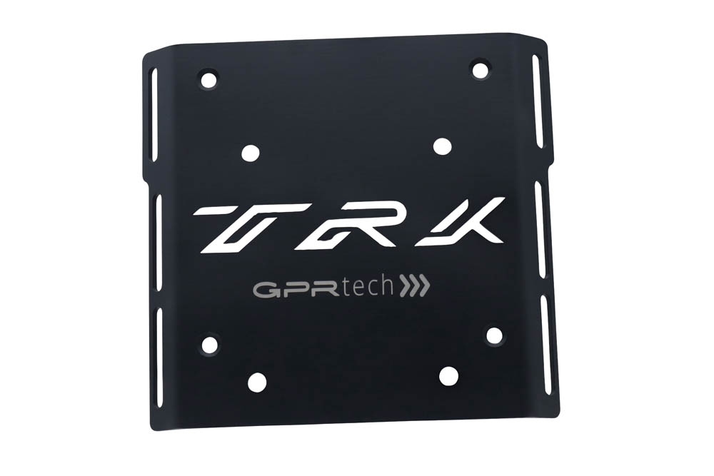 Baúl en aluminio, color negro con placa específica incluida Baúl GPR TECH compatible con  Benelli Trk 125 2019/2023