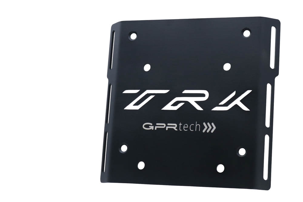 Baúl en aluminio, color negro con placa específica incluida Baúl GPR TECH compatible con  Benelli Trk 125 2019/2023