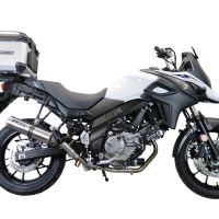 Baúl en aluminio, color negro con placa específica incluida Baúl GPR TECH compatible con  Suzuki V-Strom Dl 650 2012/2016 e3
