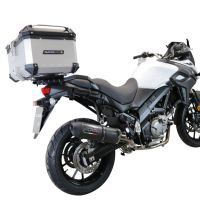 Baúl en aluminio color plata con placa específica incluida Baúl GPR TECH compatible con  Suzuki V-Strom Dl 650 2012/2016 e3