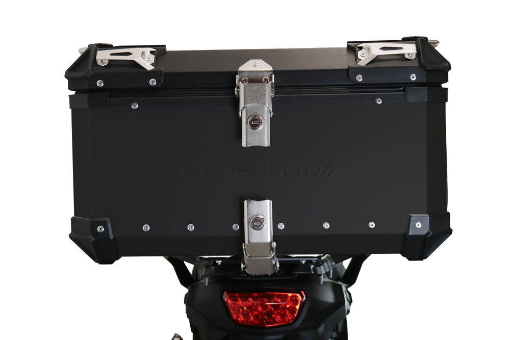 Baúl en aluminio, color negro con placa específica incluida Baúl GPR TECH compatible con  Suzuki V-Strom Dl 650 2017/2020 e4