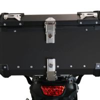 Baúl en aluminio, color negro con placa específica incluida Baúl GPR TECH compatible con  Suzuki V-Strom Dl 650 2017/2020 e4