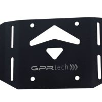 Baúl en aluminio color plata con placa específica incluida Baúl GPR TECH compatible con  Kawasaki Gtr 1400 2017/2018