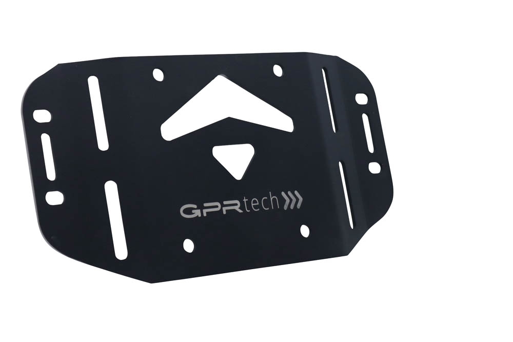 Baúl en aluminio color plata con placa específica incluida Baúl GPR TECH compatible con  Kawasaki Gtr 1400 2017/2018