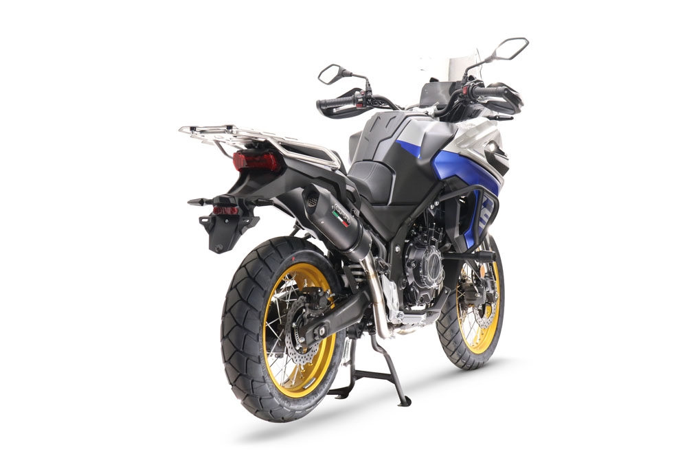 Escape compatible con Voge 525DSX 2023-2024, Furore Evo4 Nero, Escape legal, homologado, silenciador con db killer desmontable y tubo de conexión específico 