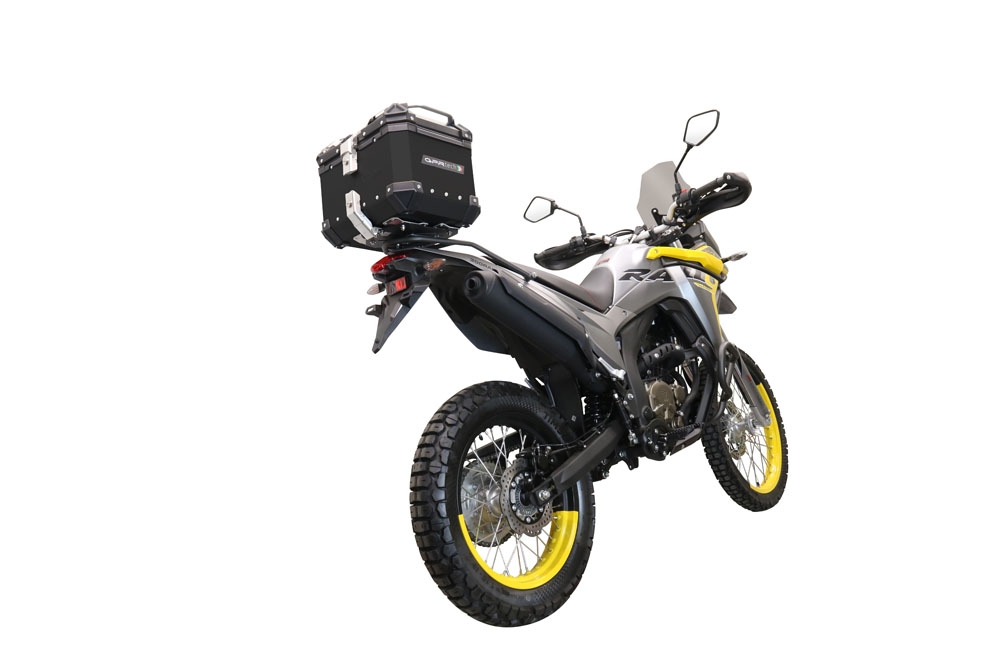 Baúl en aluminio, color negro con placa específica incluida Baúl GPR TECH compatible con  Voge 300Rally 2022/2024 e5