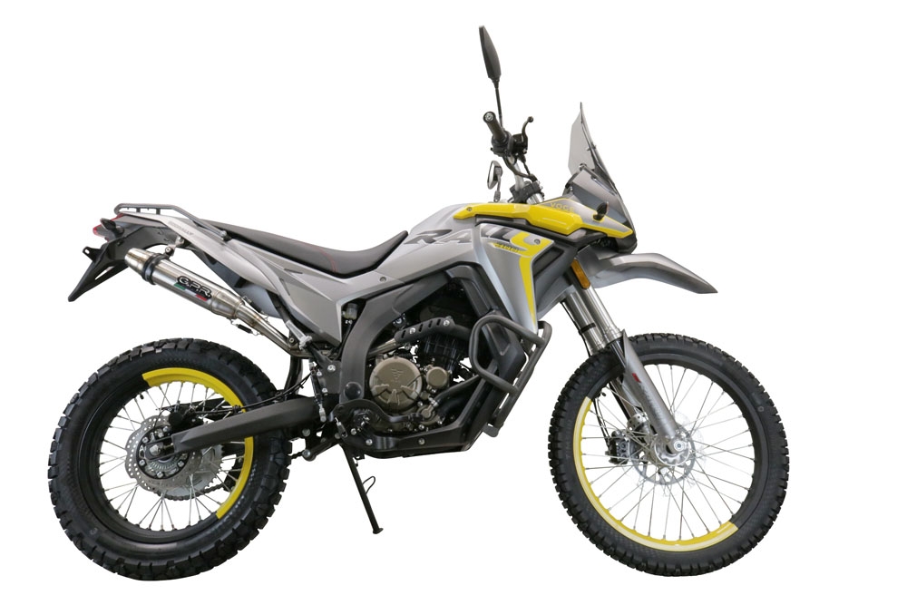 GPR escape compatible con  Voge 300Rally 2022-2024, Deeptone Inox, Escape legal, homologado, silenciador con catalizador, db killer desmontable y tubo de conexión específico 