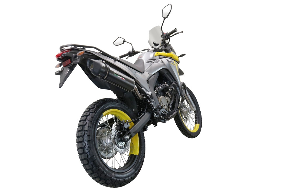 Escape compatible con Voge 300Rally 2022-2024, Furore Evo4 Poppy, Escape legal, homologado, silenciador con catalizador, db killer desmontable y tubo de conexión específico 