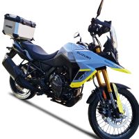 Baúl en aluminio color plata con placa específica incluida Baúl GPR TECH compatible con  Suzuki V-Strom 800DE 2023/2024 e5
