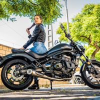 Escape compatible con Kawasaki Vulcan 650 S 2021-2023, Powercone Evo, Escape completo homologado y legal,con catalizador incluido db killer extraíble 