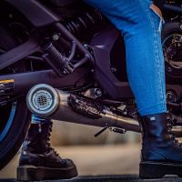 Escape compatible con Kawasaki Vulcan 650 S 2021-2023, Powercone Evo, Escape completo homologado y legal,con catalizador incluido db killer extraíble 