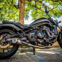 Escape compatible con Kawasaki Vulcan 650 S 2021-2023, Powercone Evo, Escape completo homologado y legal,con catalizador incluido db killer extraíble 
