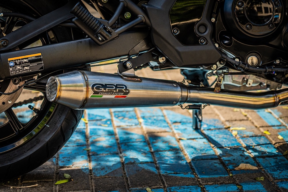 Escape compatible con Kawasaki Vulcan 650 S 2021-2023, Ultracone, Escape completo homologado y legal,con catalizador incluido db killer extraíble 