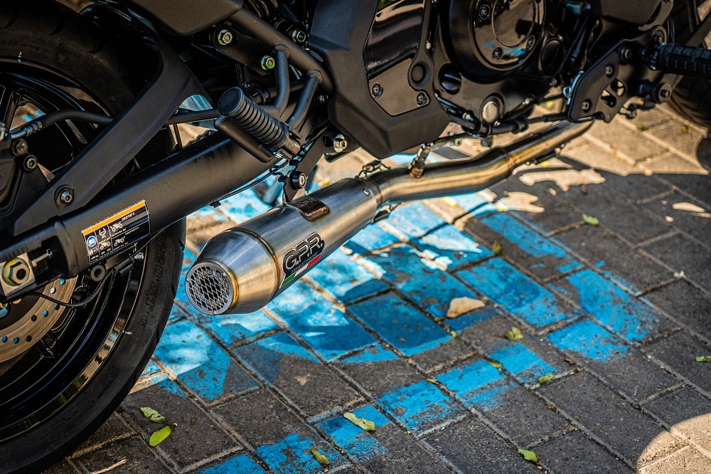 Escape compatible con Kawasaki Vulcan 650 S 2021-2023, Ultracone, Escape completo homologado y legal,con catalizador incluido db killer extraíble 