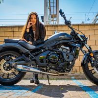 Escape compatible con Kawasaki Vulcan 650 S 2021-2023, Ultracone, Escape completo homologado y legal,con catalizador incluido db killer extraíble 