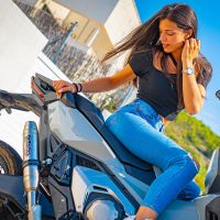 Escape compatible con Honda X-Adv 750 2016-2020, Deeptone Inox, Escape legal, homologado, silenciador con db killer desmontable y tubo de conexión específico 
