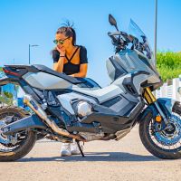 Escape compatible con Honda X-Adv 750 2021-2024, Powercone Evo, Escape legal, homologado, silenciador con db killer desmontable y tubo de conexión específico 