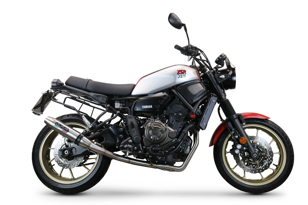 Escape compatible con Yamaha Xsr 700 2017-2020, Deeptone Inox, Escape completo racing, incluyendo colector y db killer desmontable, sin homologación 