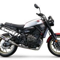 Escape compatible con Yamaha Xsr 700 2017-2020, Deeptone Inox, Escape completo racing, incluyendo colector y db killer desmontable, sin homologación 