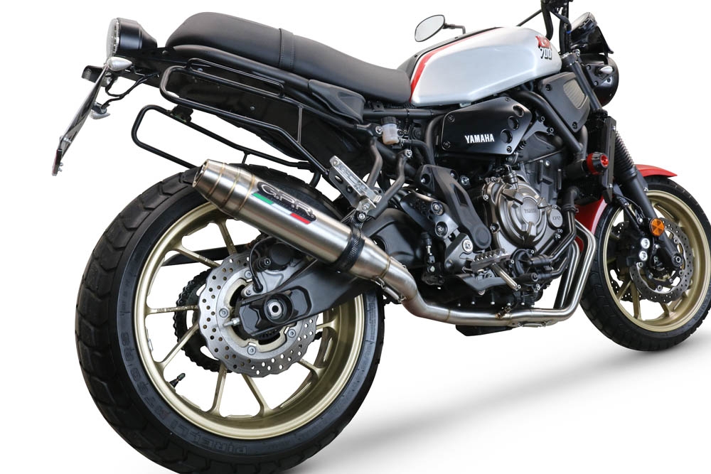 Escape compatible con Yamaha Xsr 700 2017-2020, Deeptone Inox, Escape completo racing, incluyendo colector y db killer desmontable, sin homologación 